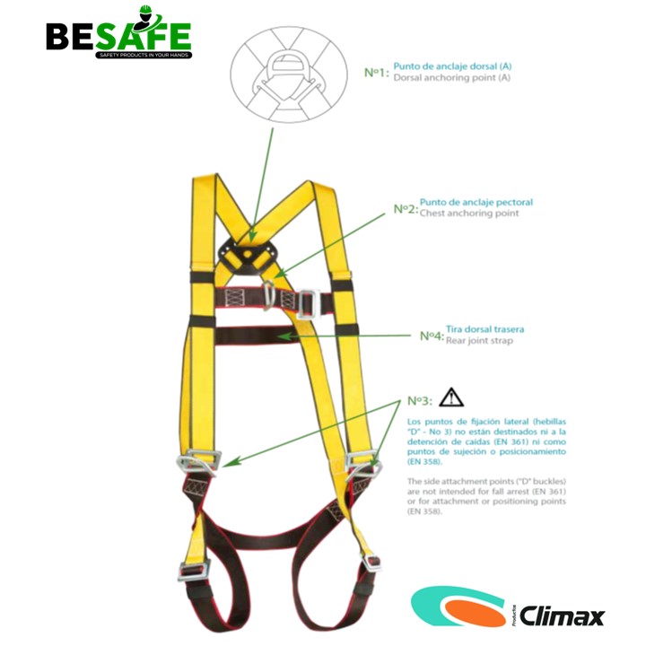 Arnés de Seguridad 6 Puntos de Ajuste – MATERIALES EXPRESS