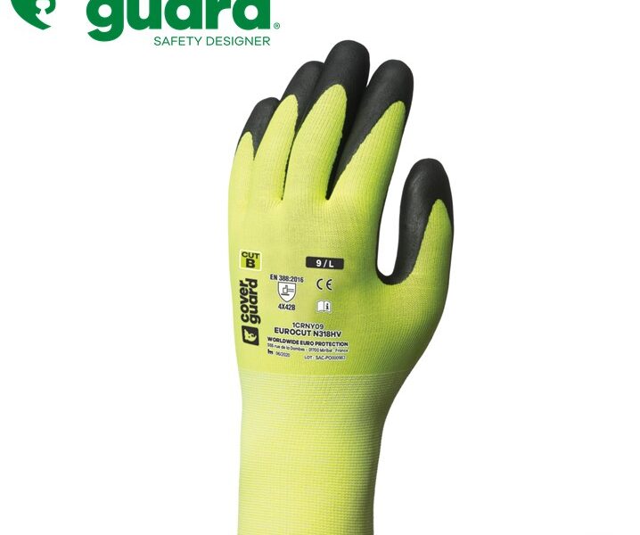GUANTE RESISTENTE A CORTE HI VIZ NIVEL B REC DE NITRILO COVERGUARD