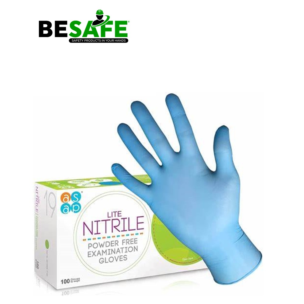 Guantes de Vinilo Azul Desechable Talla L - Caja de 100 U