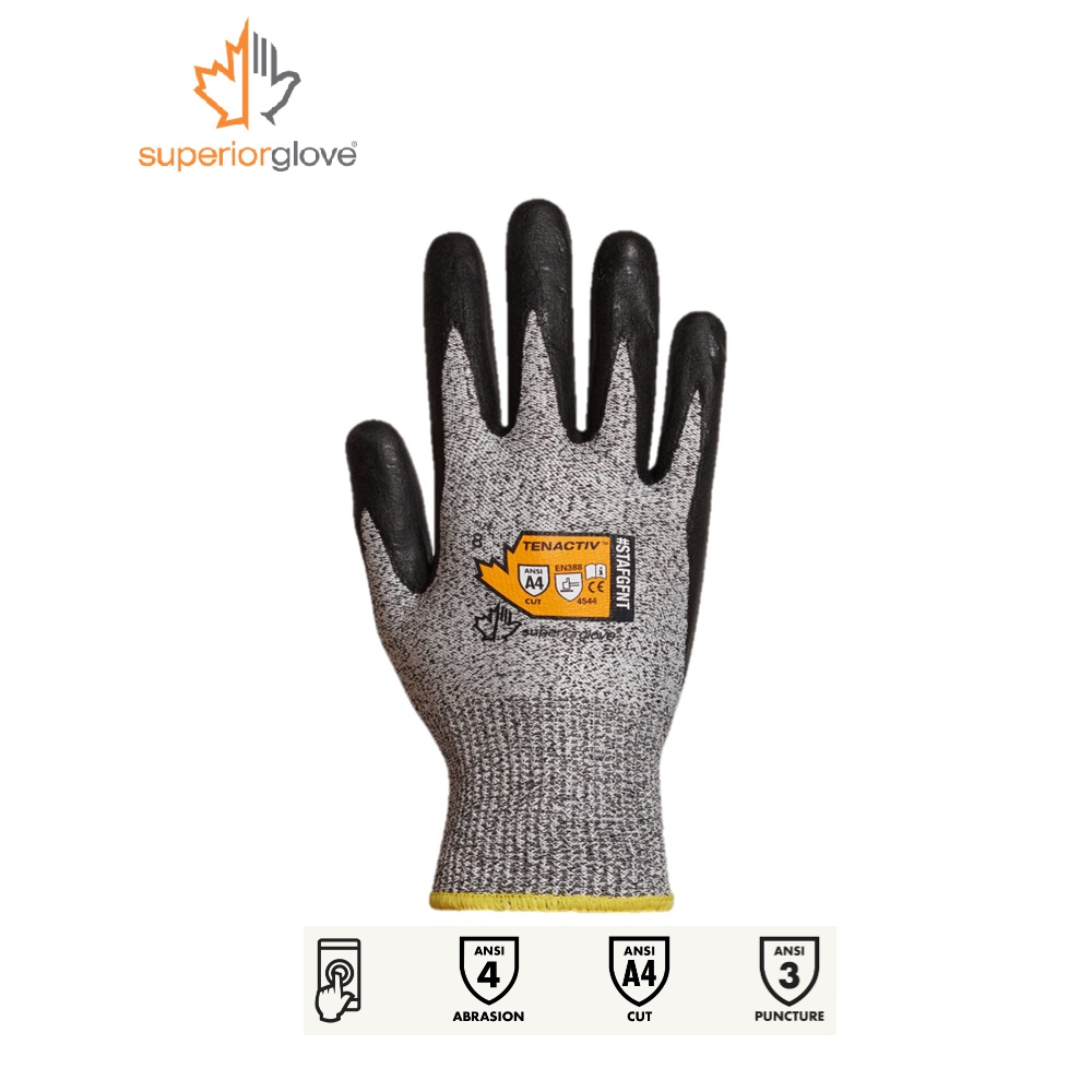Vgo Guantes anticorte Nivel 5, EN388, resistentes a cortes, guantes  protectores de mano para corte, ANSI A3 (1par, XL, gris, SK2131)