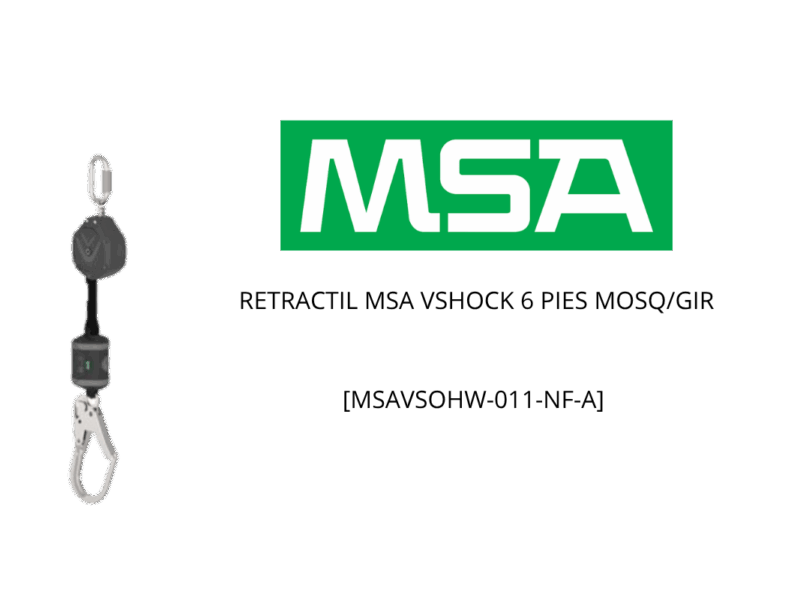 [MSAVSOHW-011-NF-A] RETRACTIL MSA VSHOCK 6 PIES MOSQ/GIR